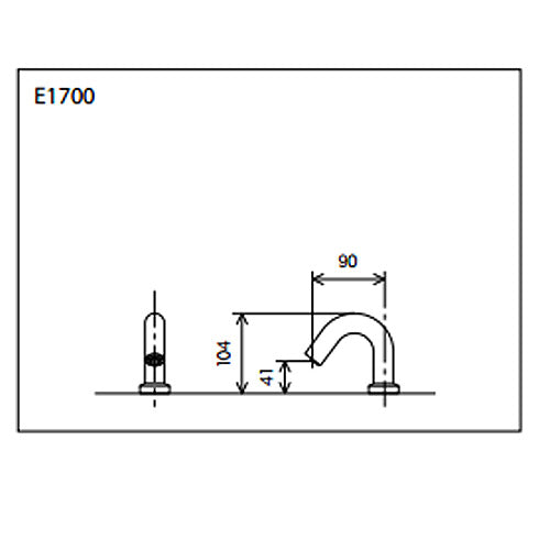 ●洗面用蛇口 E1700シリーズ[台][センサー水栓][自動水栓][単水栓][AC100V][コンパクトタイプ][吐水口高さ104ミリ][一般地]