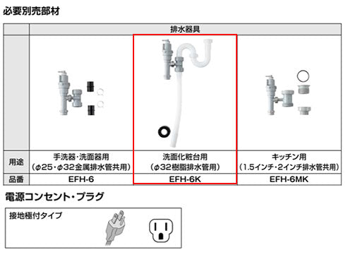 即湯システム ほっとエクスプレス[2L][洗面化粧台用][排水金具セット]