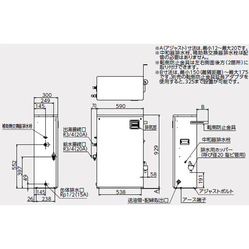 石油給湯器[エコフィール][台所リモコンセット][給湯専用][手動][お知らせ][減圧式][高圧力][屋外据置型][屋内据置型][4万キロ][ステンレス外装]