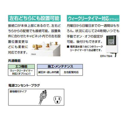 小型電気温水器 ゆプラス[床置設置][ミニキッチン用][スタンダードタイプ][本体+排水器具][100V][12L][わきあげ温度:約60度][ネジ径50A(2インチ)・ネジ径40A(1.5インチ)排水管共用]