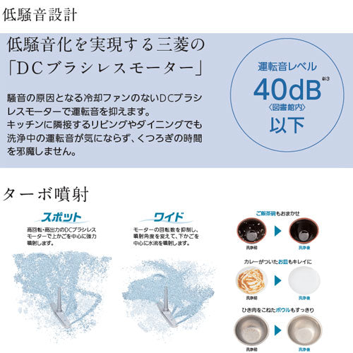 ビルトイン食洗機[新設用][スライドオープンタイプ][ドア面材型][浅型][幅45cm][奥行65cm][約5人用][ブラック]