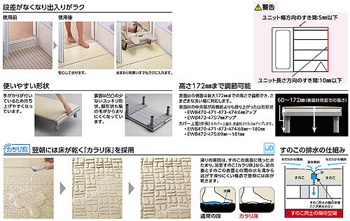 浴室すのこ[カラリ床][400幅ユニット][950サイズ][正規品]