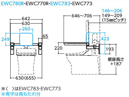 肘掛け手すり[壁固定][はね上げタイプ][背もたれ付][大便器用][パブリックコンパクト便器][フラッシュタンク式]