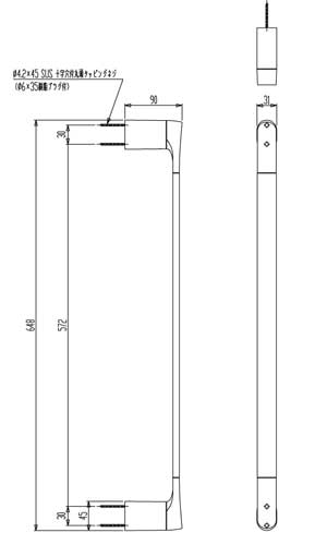 タオルバー[ゲイサ社][ウィンク][長さ:648mm][クロム][アクセサリー]