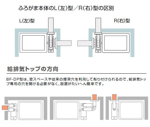 ガスふろがま[本体のみ][バランス釜][浴室内設置][5.9号][シャワー付][左型][プロパンガス]