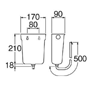 水受容器[キッチン用][ドレン機構付][洗面部材]