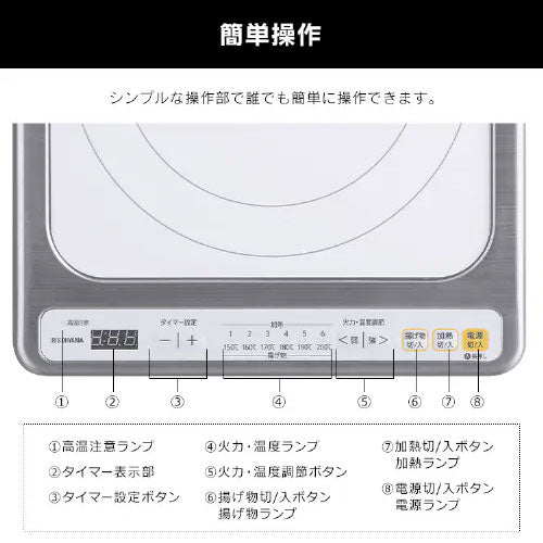 IHクッキングヒーター[ビルトインタイプ][約31cm][1口][ブラック][100V]