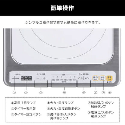 IHクッキングヒーター[ビルトインタイプ][約31cm][1口][ブラック][100V]