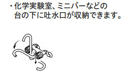 キッチン用蛇口[壁][2ハンドル混合水栓][スパウト105mm][一般地寒冷地共用]