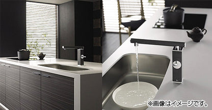 ●キッチン用蛇口 TOHシリーズ[台][シングルワンホール混合水栓][スパウト240mm][墨磁][一般地]