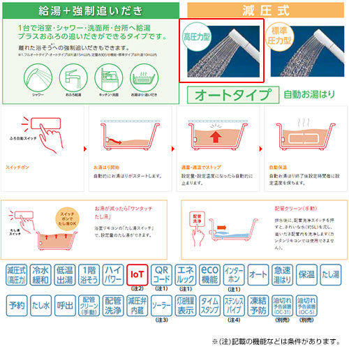 石油ふろ給湯器[浴室・台所リモコンセット][オート][減圧式][高圧力][屋外設置型][屋内据置型][4万キロ][ステンレス外装]