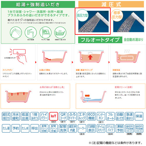 石油ふろ給湯器[浴室・台所リモコンセット][フルオート][減圧式][高圧力][屋外据置型][前面排気][4万キロ][ステンレス外装]
