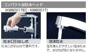 ●洗面用蛇口[台][シングルレバー混合水栓][シャワー引出][寒冷地]