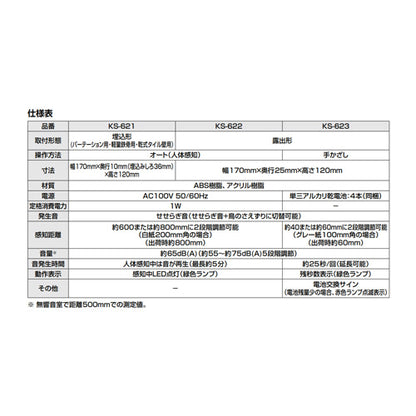 トイレ用擬音装置[サウンドデコレーター][埋込タイプ][AC100V][オートタイプ][パブリック用アクセサリー]