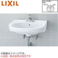 洗面器単品[壁掛式][角形][そで無大形][水栓取付穴径:φ36][右側1ヶ所]