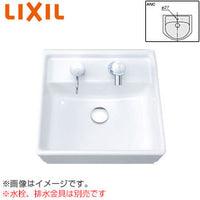 洗面器単品[ベッセル式][壁掛式][角形][380×380][水栓取付穴径:φ27][中央1ヶ所]