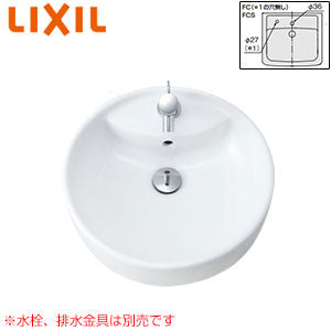 洗面器単品[ベッセル式][壁掛式][丸形][φ450][水栓取付穴径:φ36][中央1ヶ所]