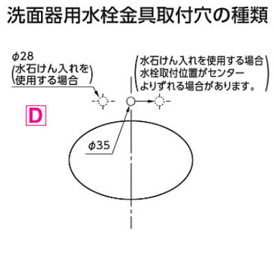 洗面器単品[セルフリミング式][角形][水栓取付穴径:φ35、φ28][2ヶ所]