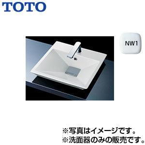 洗面器単品[ベッセル式][角形][水栓取付穴径:φ35][中央1ヶ所][ホワイト]