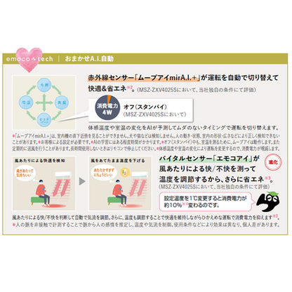ルームエアコン[Zシリーズ][200V][23畳][7.1kW][霧ヶ峰][ムーブアイmirA.I.+][ピュアホワイト][2026年モデル]