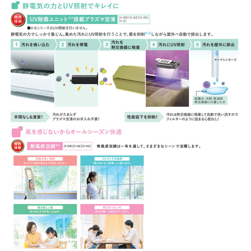 ルームエアコン[V-DZシリーズ][100V][10畳][2.8kW][ホワイト][2026年モデル]