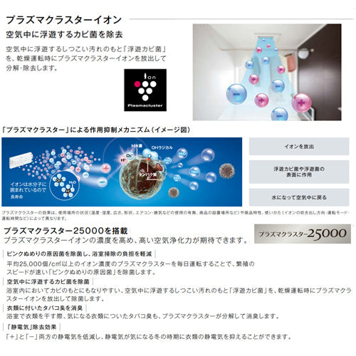 浴室暖房乾燥機[温水式][壁掛型][プラズマクラスター][2坪以下]
