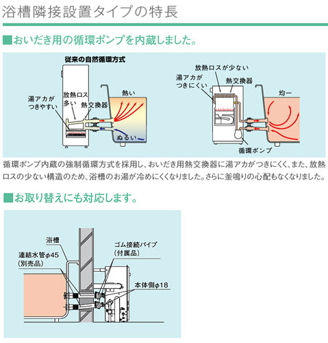 ガスふろ給湯器[エコジョーズ][浴室・台所リモコンセット][隣接設置型][前面排気][フルオート][20号][シャイニーシルバー][プロパンガス]