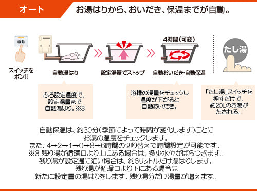 ガスふろ給湯器[エコジョーズ][本体のみ][屋外据置型][オート][16号][シャイニーシルバー][都市ガス]
