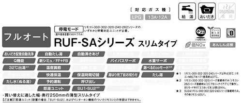 ガスふろ給湯器[本体のみ][PS扉内設置型][前方排気][延長可能][フルオート][スリム][20号][ユーロホワイト][都市ガス]
