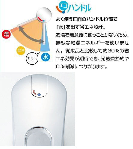 洗面用蛇口[台][ホース引出式シングルレバー洗髪シャワー混合水栓][エコハンドル][リフトアップ機能付][FWP/洗髪タイプ][寒冷地]