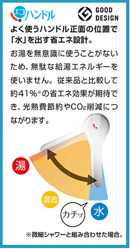 キッチン用蛇口 eモダン[台][ホース引出式シングルレバー混合水栓][Lタイプ][エコハンドル[一般地]