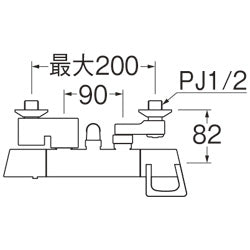 浴室用蛇口[壁][シャワー専用][サーモスタット混合水栓][スパウトなし][一般地]