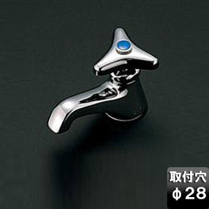 洗面用蛇口[台][単水栓][13mm][φ28][立水栓][節水こま][首長75mm][一般地寒冷地共用]