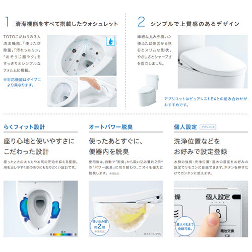 洗浄便座 ウォシュレット アプリコット[F1A][瞬間式][共用サイズ][暖房便座][オート洗浄][密結形便器用（右側面レバー）]