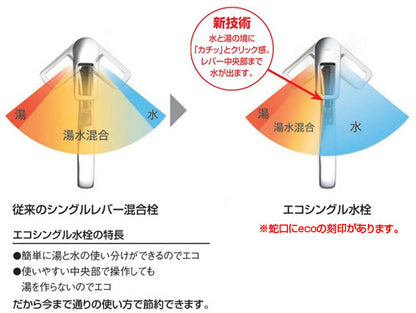 ●洗面用蛇口[台][シングルレバー混合水栓][吐水口回転タイプ][排水栓なし][寒冷地]