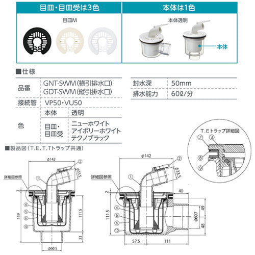 洗濯機パンセット[750サイズ][中央排水][かさ上げ][イージーパン][ニューホワイト]
