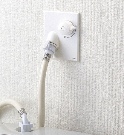 洗濯機用蛇口 ピタットくん[壁埋込][単水栓][緊急止水弁付水栓][樹脂配管用][金属プレート付][寒冷地]