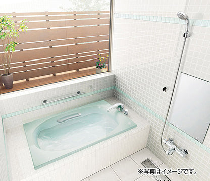 ●浴槽 シャイントーン[埋込浴槽][和洋折衷タイプ][1200サイズ][1方半エプロン][プッシュワンウェイ][ハンドグリップ]