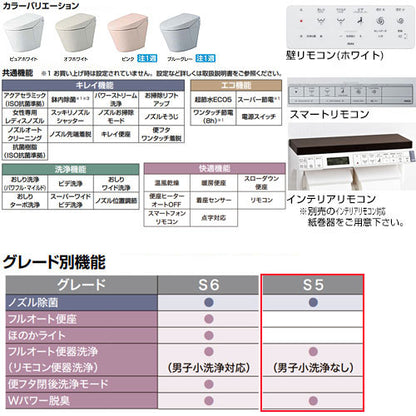 タンクレストイレ サティスSタイプ[S5][床:排水芯200mm][ブースター付][ECO5][タンクレス便器][一般地][寒冷地(水抜方式)][寒冷地(流動方式)]