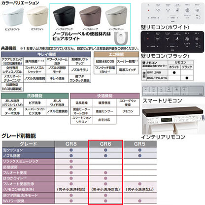 タンクレストイレ サティスGタイプ[GR6][床:排水芯120mm][ECO5][タンクレス便器][寒冷地(ヒーター付便器)][寒冷地(水抜併用方式)]