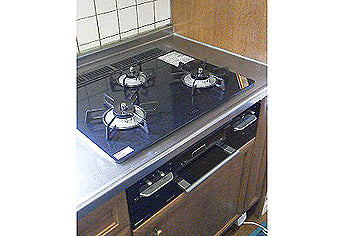 ビルトインガスコンロ交換工事　広島県広島市　RS31W11G13R-B(L/R) - After